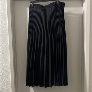 Elegant Black Pleated Skirt